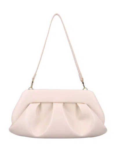 Themoirè Emera Vegan Leather Clutch In Shell