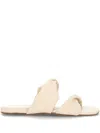 Themoirè Flats In Beige