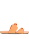 Themoirè Twist-detail Sandals In Orange