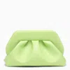 THEMOIRÈ FOLIAGE-COLOURED VEGAN LEATHER CLUTCH FOR WOMEN WITH DECORATIVE RUFFLES