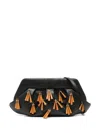 Themoirè Fringe Clutch Bag