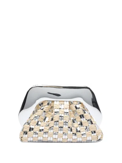 Themoirè Gea Clutch Bag In 银色