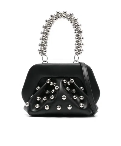 Themoirè Gea Clutch Bag In Black