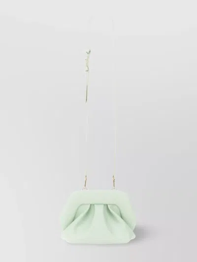 Themoirè "gea" Clutch Bag With Adjustable Strap And Pleated Design