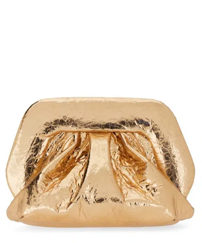 Themoirè Gea Clutch In Gold