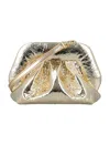 Themoirè Gea Clutch Pineapple Leather In Gold