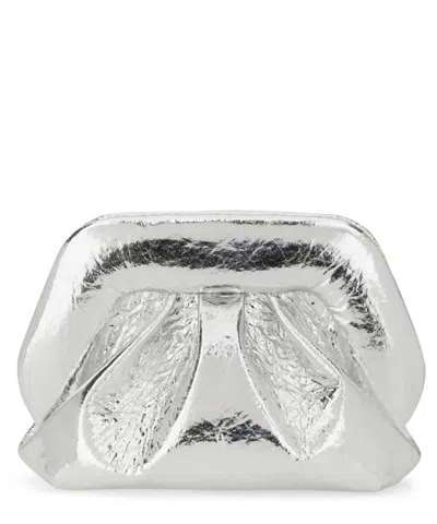 Themoirè Gea Clutch In Silver