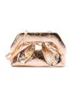 Themoirè Pineapple Cross Body Bag With Pleat Detailing In Nude