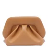 Themoirè Macadamia Vegan Pu Clutch In Brown