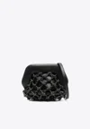 Themoirè Gea Knots Strass Clutch Bag In Black