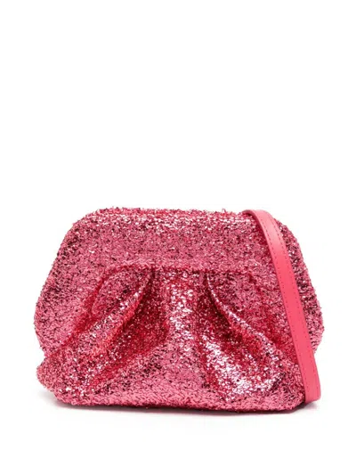 Themoirè Gea Sparkling Clutch Bag In Rosa