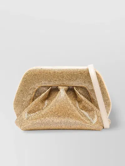 Themoirè Gea Strass Clutch Bag In Neutrals
