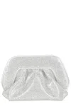 Themoirè Gea Strass Clutch In Silver Fabric In Silver
