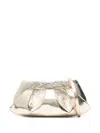 Themoirè Gold Vegan Leather Emera Pineapple Shoulder Bag