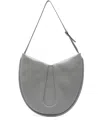 Themoirè Tike Recycled Polyurethane Shoulder Bag With Adjustable Strap In Grey