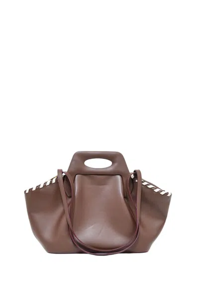 Themoirè Handbag In Brown