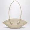 Themoirè Ivory Olympia Bag In Woven Eco-leather In White