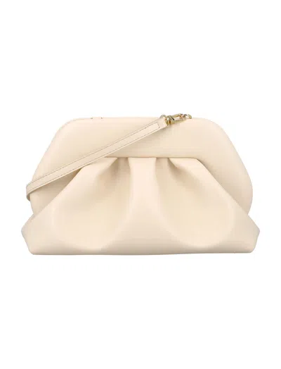 Themoirè Ivory Tia Clutch In White