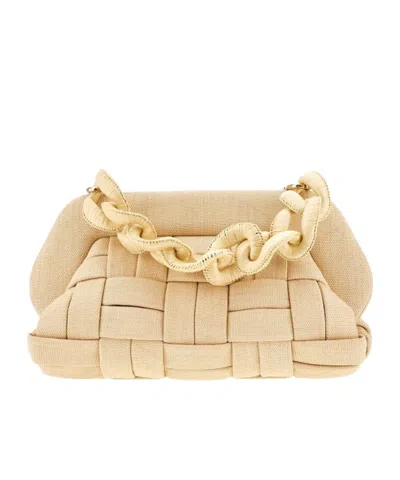 Themoirè Knitted Effect Shoulder Bag In Nude