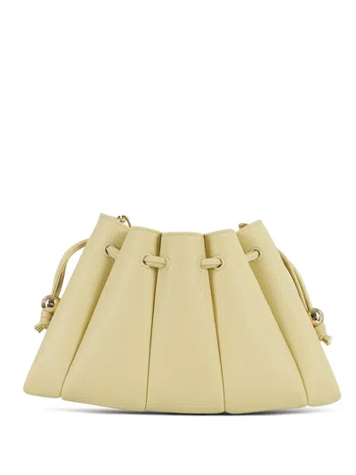 Themoirè Leather Shoulder Bag In Yellow