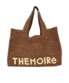 Themoirè Morea Woven Texture Tote Bag In Brown