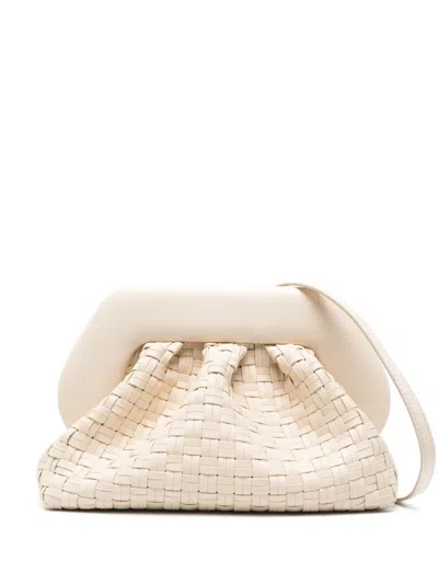 Themoirè Light Beige Tia Clutch