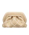 Themoirè Magnetic Clasp Clutch In Nude