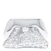 Themoirè Tia Weaved Laminated Shoulder Bag In Silver