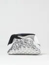 Themoirè Handcrafted Cross-body Bag Metallic Finish In Silver