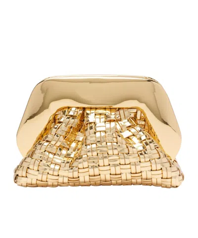 Themoirè Mirror Effect Clutch In Nude | ModeSens