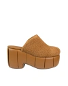 Themoirè Mules "sybil Coral" Toffee