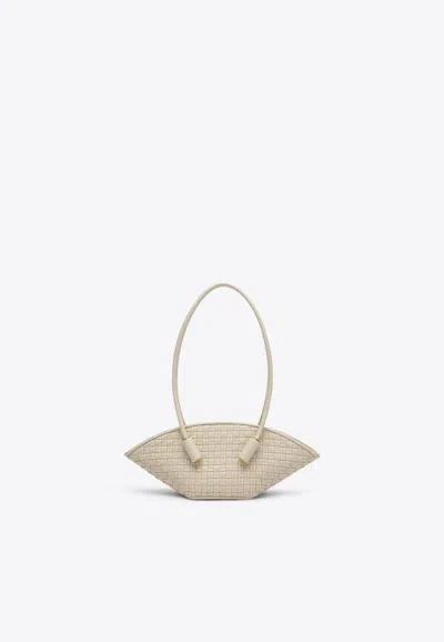 Themoirè Olympia Shoulder Bag In White
