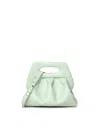 Themoirè Cut-out Handle Pleated Bag In Green