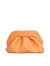 THEMOIRÈ ORANGE SYNTHETIC LEATHER CLUTCH FOR WOMEN