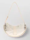 Themoirè Pineapple Fabric Half-moon Shoulder Bag In Neutrals