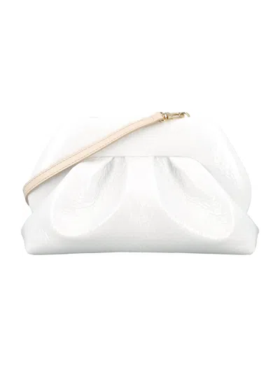 Themoirè Pineapple Leather Clutch For Women In White