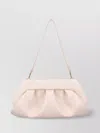 Themoirè Pleated Clutch And Shoulder Strap