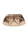 Themoirè Pleated Clutch Bag In Nude