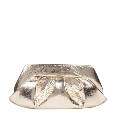 Themoirè Pleated Clutch In Nude
