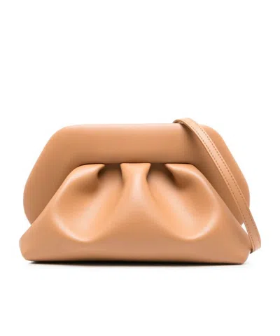 Themoirè Pleated Clutch In Nude