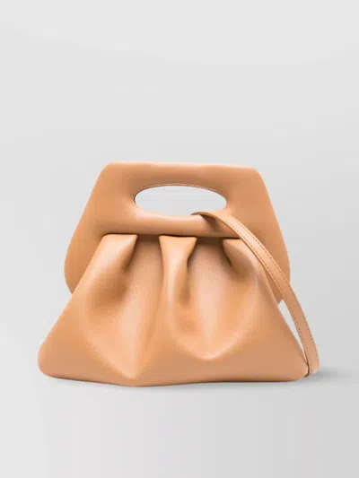 Themoirè Pleated Cut-out Handle Shoulder Bag