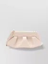 Themoirè Pleated Design Clutch Bag With Detachable Strap