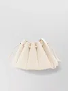 Themoirè Pleated Shoulder Bag Adjustable Strap In Neutral