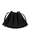 Themoirè Pleated Shoulder Bag In Black