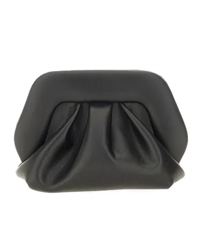 Themoirè Pleated Shoulder Bag In Black