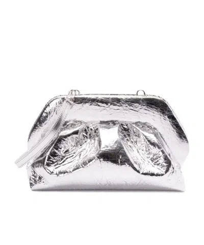Themoirè Gea Pineapple Pleated Crossbody Bag In White