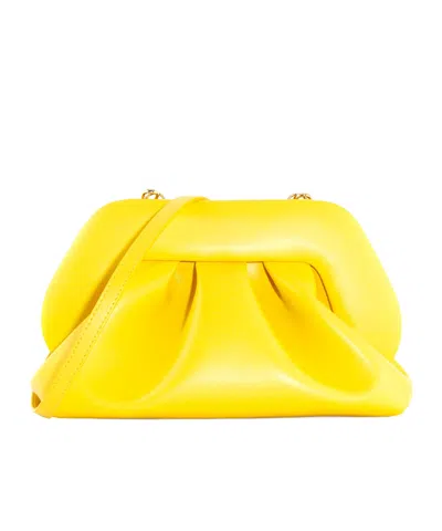 Themoirè Pleated Shoulder Bag In Yellow