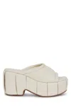 Themoirè Cassiope 100mm Platform Leather Mules In 27