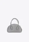 Themoirè Selene Faux Leather Top Handle Bag In Gray
