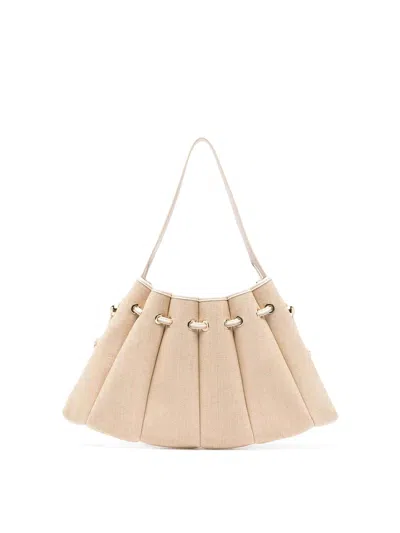 Themoirè Shell Bag In Beis